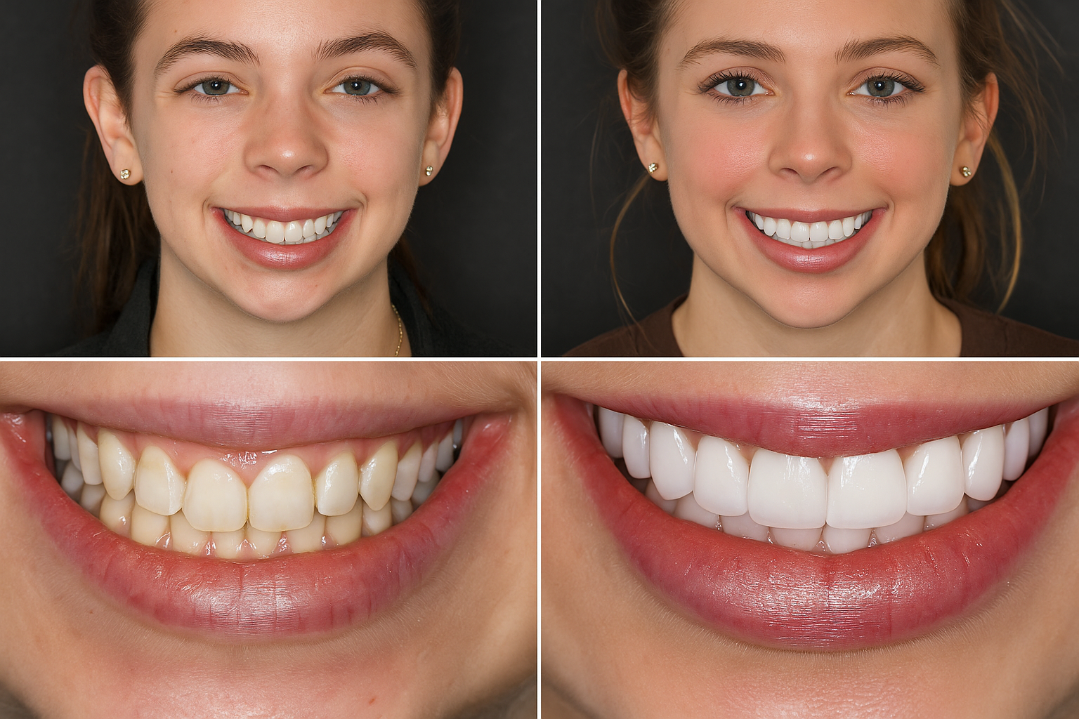 Smile makeover case study showing before and after results at AB’S Dental Guntur